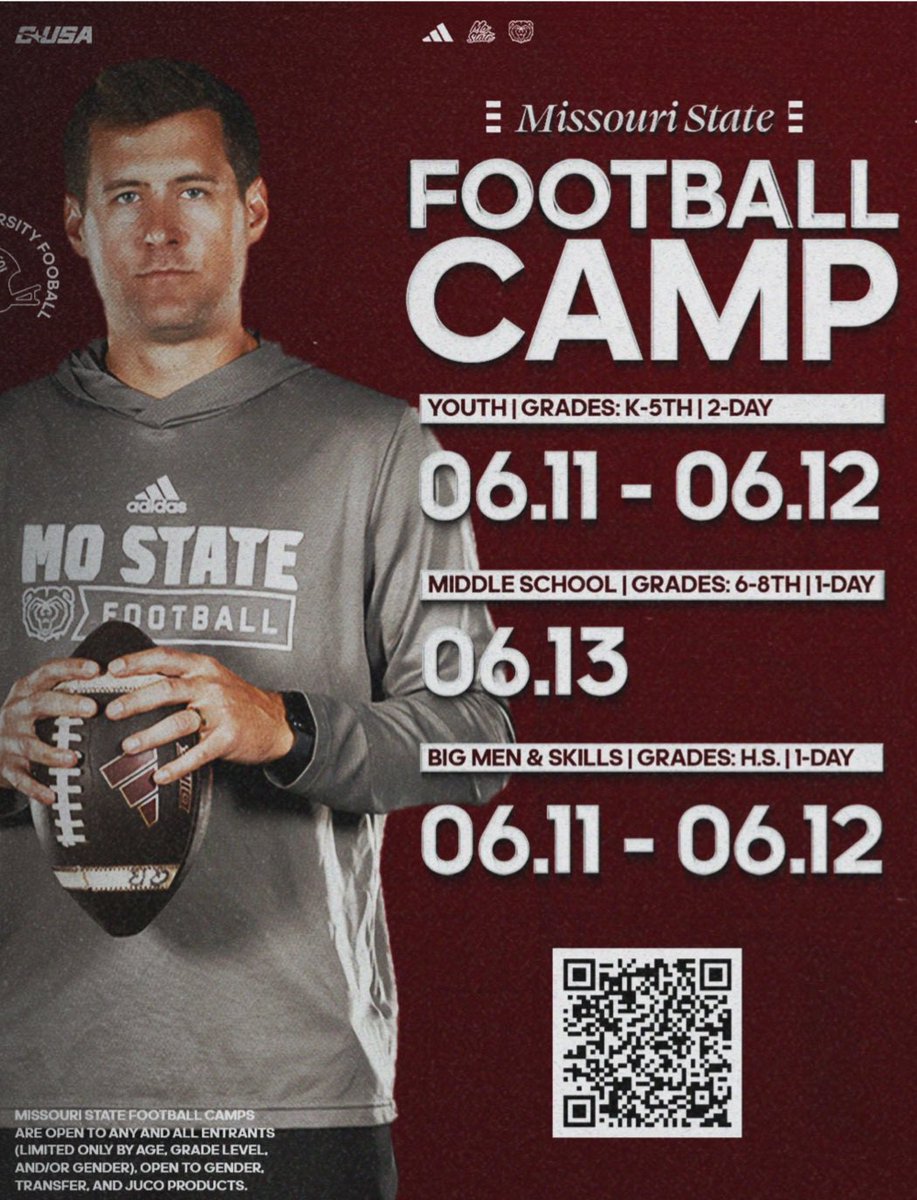 Daccota Stamback (@d_stamback2027) on Twitter photo Blessed and Honored to receive a camp invite from <a href="/MaxFraney/">Max Franey</a> to <a href="/MoStateFootball/">Missouri State Football</a> prospect camp! <a href="/NickPetrinoMSU/">Dominic Petrino</a> <a href="/CoachBenado/">Connor Benado</a> <a href="/Ry_Beard/">Ryan Beard</a>
<a href="/LSNorthFootball/">Lee's Summit North Football</a> <a href="/Elcoach_rogers/">Jason Rogers</a>
<a href="/QBHitList/">QBHitList.com</a> <a href="/WOWKCfootball/">WOWKC</a> <a href="/JPRockMO/">JP Rock</a> <a href="/dreamallamerica/">Dream All-American</a> <a href="/AlthausEJC/">Bill Althaus</a> <a href="/6starfootballMO/">Six Star Football | MISSOURI</a> <a href="/scan1ansports/">ꜱᴄᴀɴʟᴀɴ ꜱᴘᴏʀᴛꜱ™️</a> Blessed and Honored to receive a camp invite from <a href="/MaxFraney/">Max Franey</a> to <a href="/MoStateFootball/">Missouri State Football</a> prospect camp! <a href="/NickPetrinoMSU/">Dominic Petrino</a> <a href="/CoachBenado/">Connor Benado</a> <a href="/Ry_Beard/">Ryan Beard</a>
<a href="/LSNorthFootball/">Lee's Summit North Football</a> <a href="/Elcoach_rogers/">Jason Rogers</a>
<a href="/QBHitList/">QBHitList.com</a> <a href="/WOWKCfootball/">WOWKC</a> <a href="/JPRockMO/">JP Rock</a> <a href="/dreamallamerica/">Dream All-American</a> <a href="/AlthausEJC/">Bill Althaus</a> <a href="/6starfootballMO/">Six Star Football | MISSOURI</a> <a href="/scan1ansports/">ꜱᴄᴀɴʟᴀɴ ꜱᴘᴏʀᴛꜱ™️</a>