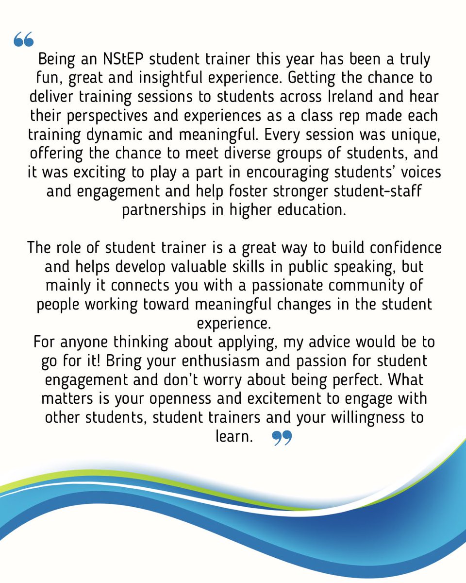 Are you interested in becoming a student trainer with NStEP but unsure of what is involved? Hear directly from one of our current trainers below ⬇️