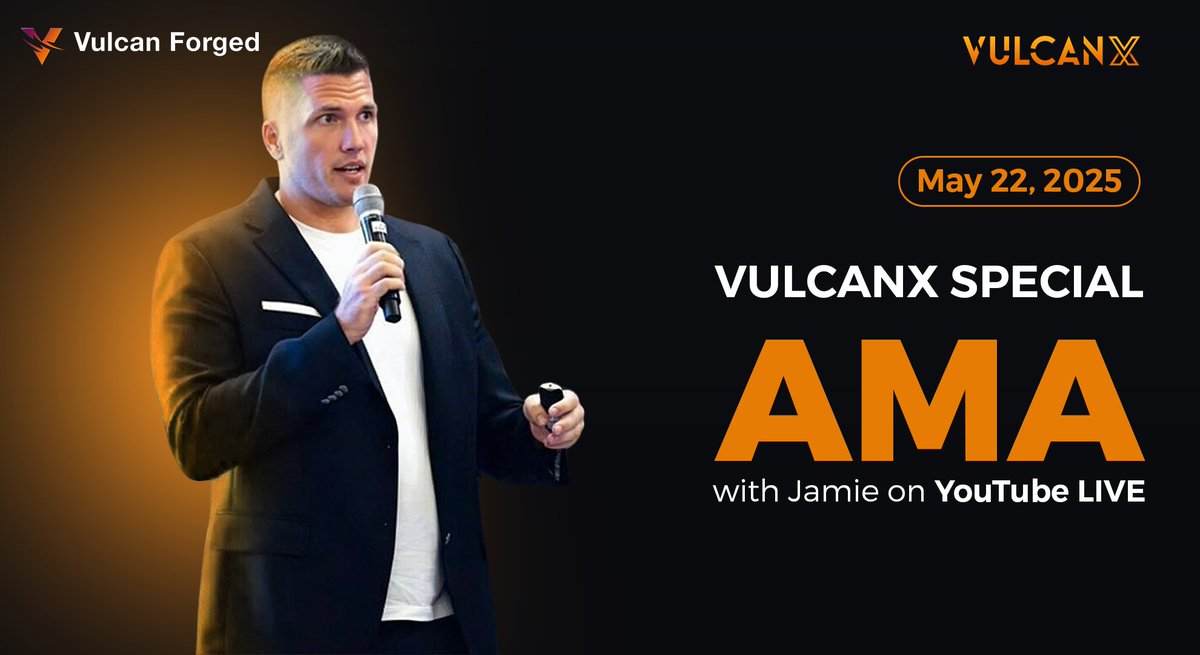 VulcanForged's tweet image. Got questions about VulcanX?👁️🔥

Now’s your chance.

The FIRST-EVER @VulcanXofficial AMA is here — hosted by CEO @JamieThomsonVF himself.

Drop your burning questions below.