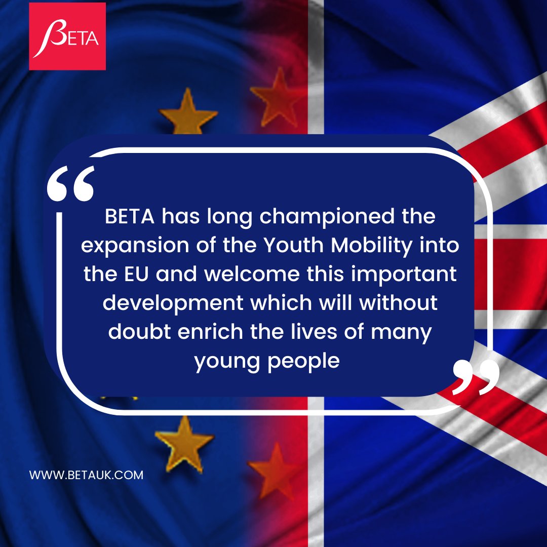 EU/UK Agreement on Youth Mobility – an important step forward!

We are pleased to share a major development in UK-EU relations that reflects one of BETA’s long-standing lobbying priorities since Brexit

betauk.com/eu-uk-agreemen…