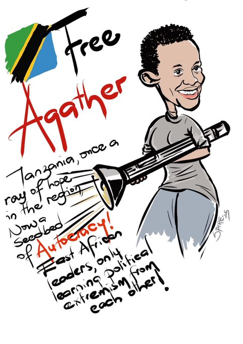 DrMorgans01's tweet photo. Comrade @AAgather is currently detained in Tanzania, where she had gone to stand in solidarity with Tanzania's opposition leader Tundu, who is currently being charged with treason.

We call for her freedom. #FreeAgatha https://t.co/mHEegAA9jz