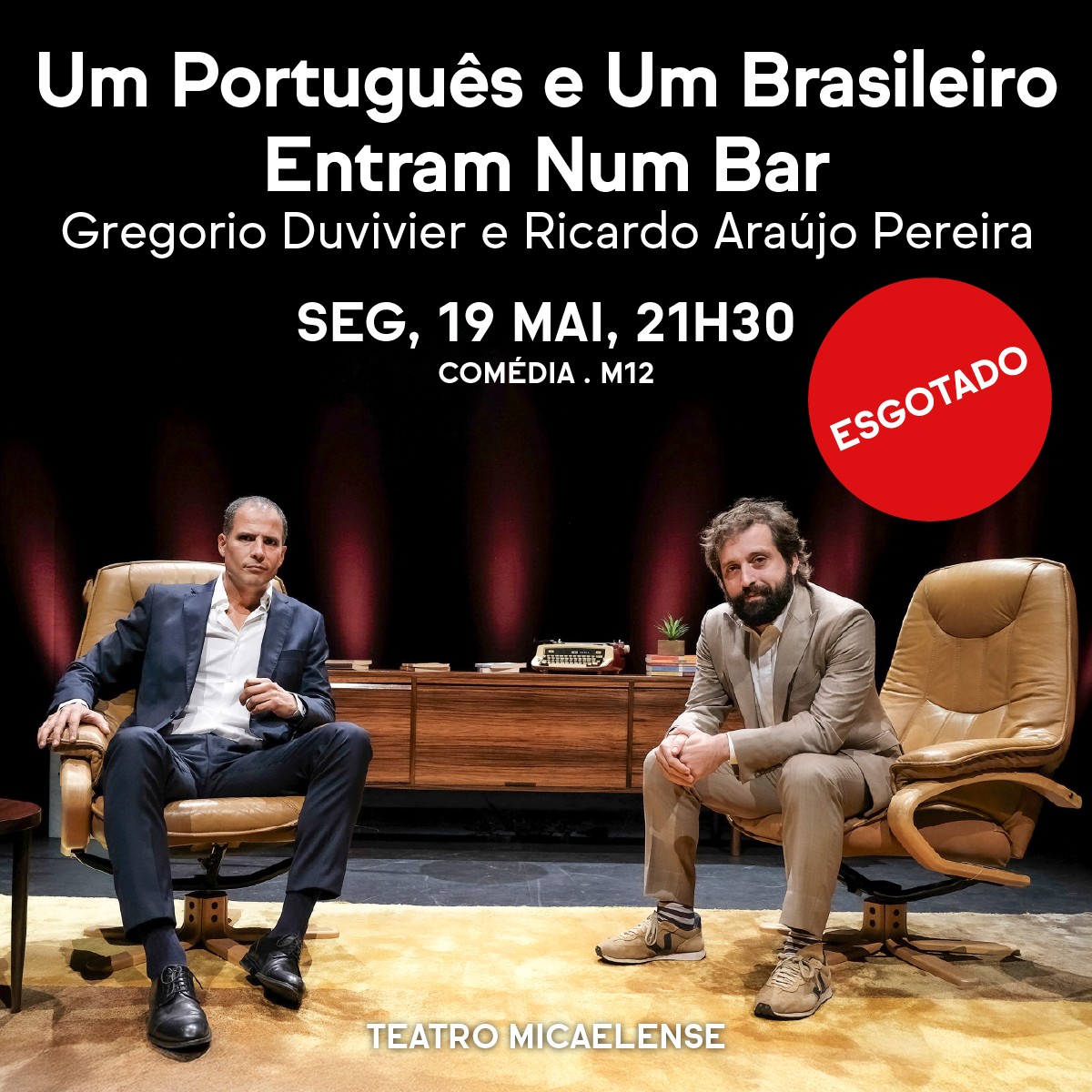 TMicaelense's tweet photo. Duas sessões esgotadas acolhem a estreia do espetáculo de Ricardo Araújo Pereira e Gregorio Duvivier no #teatromicaelense #pontadelgada #acores #azores naquele que é um exclusivo nacional em 2025. Mais em https://t.co/G8Pb6XP4J6 https://t.co/kzzM2Q4guQ