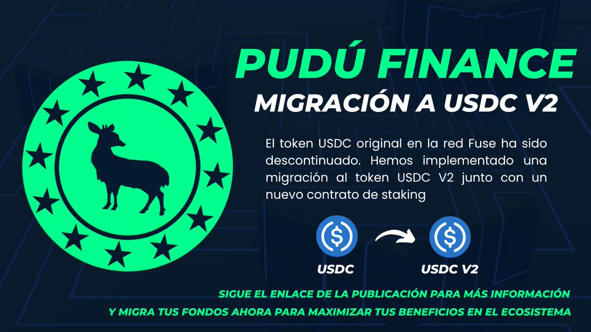 ¡Hemos migrado a USDC V2!
Toda la información en el whitepaper: pudu-finance.gitbook.io/whitepaper/sta…