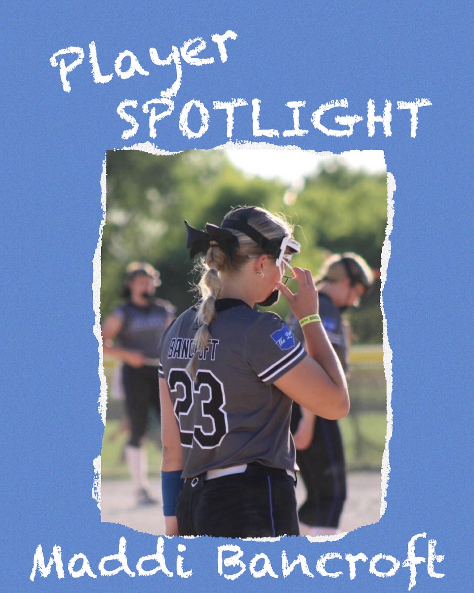Picking up our player spotlights we have our first sophomore, Maddi Bancroft. Maddi is a force on the right corner and has a hot bat! She is a great asset to the team. Her favorite song is Stay by Rihanna! 💙🥎🩶🥎 #wlwsoftball #warriorssoftball #wlwathletics
