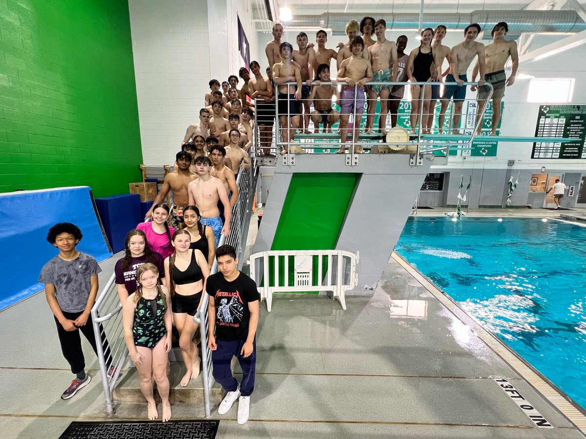 Dragon Wrestling🐉 (@dragonwrestling) on Twitter photo Team Megan & Eloc Haters battled in the pool & ended up tied for the Swimming Challenge! Thanks to <a href="/SLCWaterPolo/">SLC WaterPolo</a> & <a href="/SLCSwimDive2/">SLCSwim&Dive#2</a> for having us at the pool! Final standings & trophy presentation will be tomorrow!
<a href="/CABCSLC/">CABC</a> <a href="/SLCAthletics/">Carroll Dragons</a> <a href="/Carrollisd/">Carroll ISD</a> @carrollathleticboosterclub Team Megan & Eloc Haters battled in the pool & ended up tied for the Swimming Challenge! Thanks to <a href="/SLCWaterPolo/">SLC WaterPolo</a> & <a href="/SLCSwimDive2/">SLCSwim&Dive#2</a> for having us at the pool! Final standings & trophy presentation will be tomorrow!
<a href="/CABCSLC/">CABC</a> <a href="/SLCAthletics/">Carroll Dragons</a> <a href="/Carrollisd/">Carroll ISD</a> @carrollathleticboosterclub