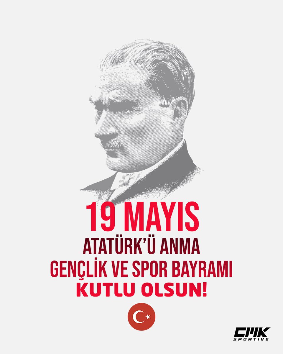 CmkSportive's tweet photo. 19 Mayıs Atatürk’ü Anma Gençlik ve Spor Bayramı Kutlu Olsun 🇹🇷
#19MAYIS #19mayis1919 #19mayisataturkuanmagenclikvesporbayrami https://t.co/5VDqDW09F2
