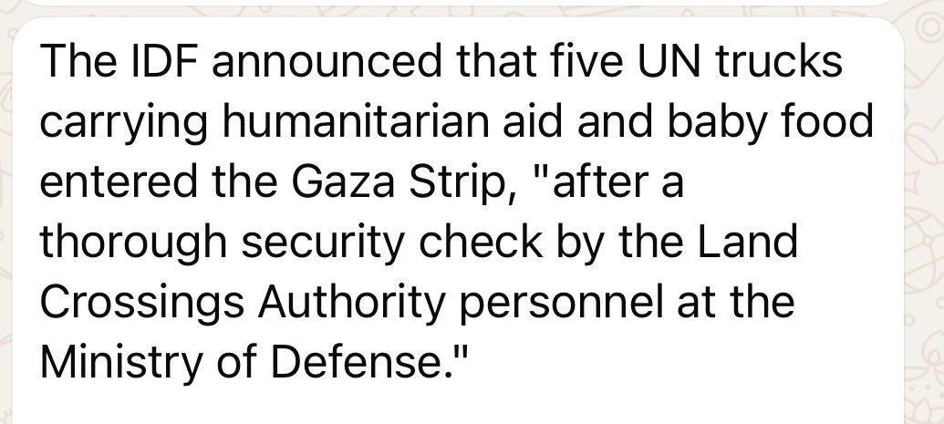 NTarnopolsky's tweet image. 💥Five trucks after 2 months is not aid, it is a mockery. It is also one of the reasons Netanyahu&apos;s ministers are not abandoning him. They&apos;re in on the joke.