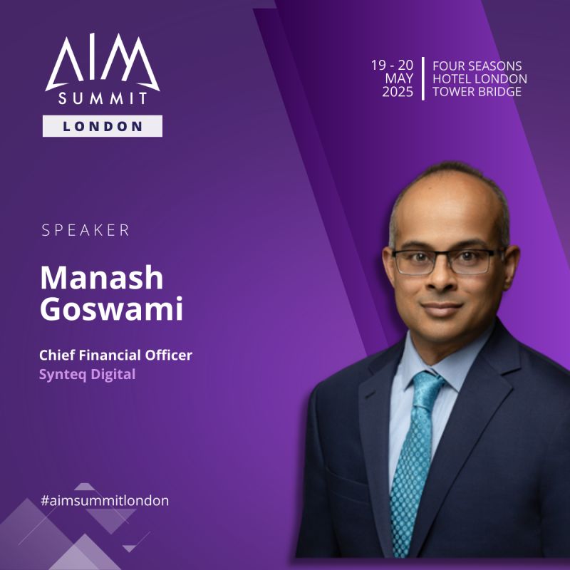 If you're attending AIM Summit in London this week, don’t miss Synteq Digital’s CFO, Manash Goswami, speaking on tomorrow’s panel: “The Future of BTC Mining: Mining at Scale Amid Bitcoin and Hashrate All-Time Highs.”

The session is scheduled for Tuesday, May 20 at 3:40 PM BST