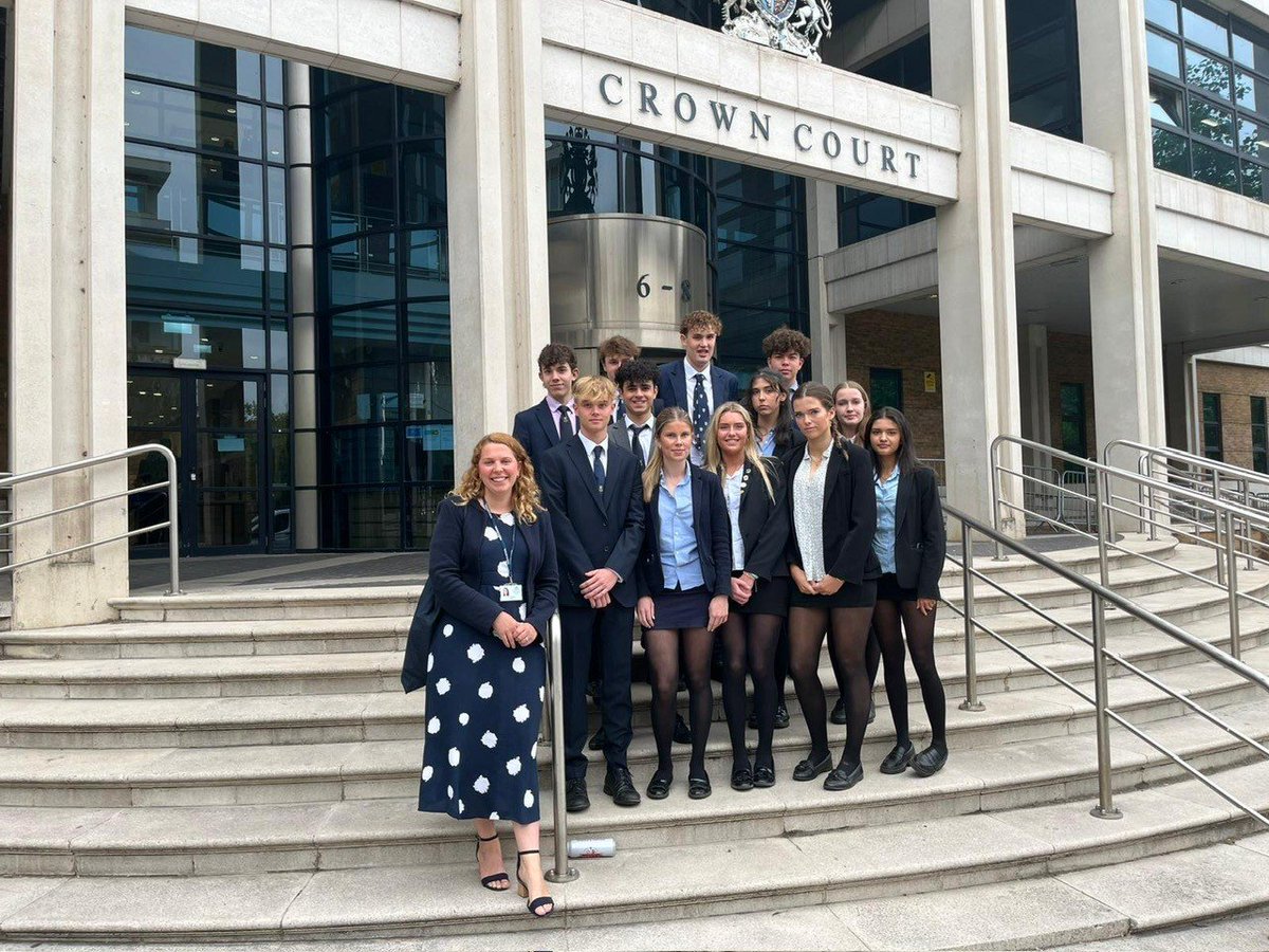 Students in the Law Society, run by Mrs Townsend, enjoyed an insightful and educational trip to Kingston Crown Court. They learnt how a typical trial is run, where each person sits in a court room and the different roles of everyone involved. 
Some students got to see a defendant