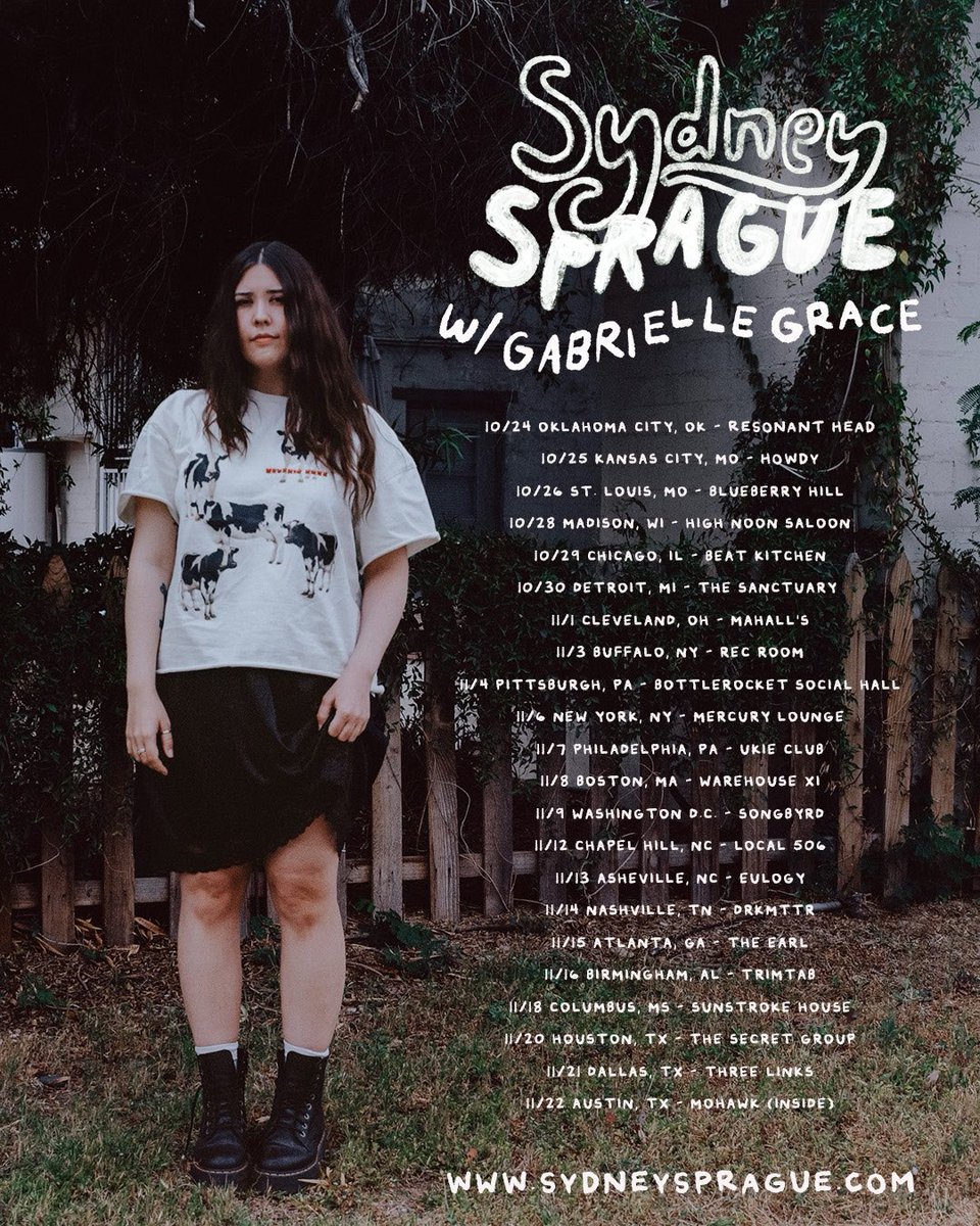 going on tour this fall with@gabgraceee and it’s gonna be a movie !! tickets on sale wednesday, but you can get a pre-sale code if you sign up for my laylo

laylo.com/sydneysprague