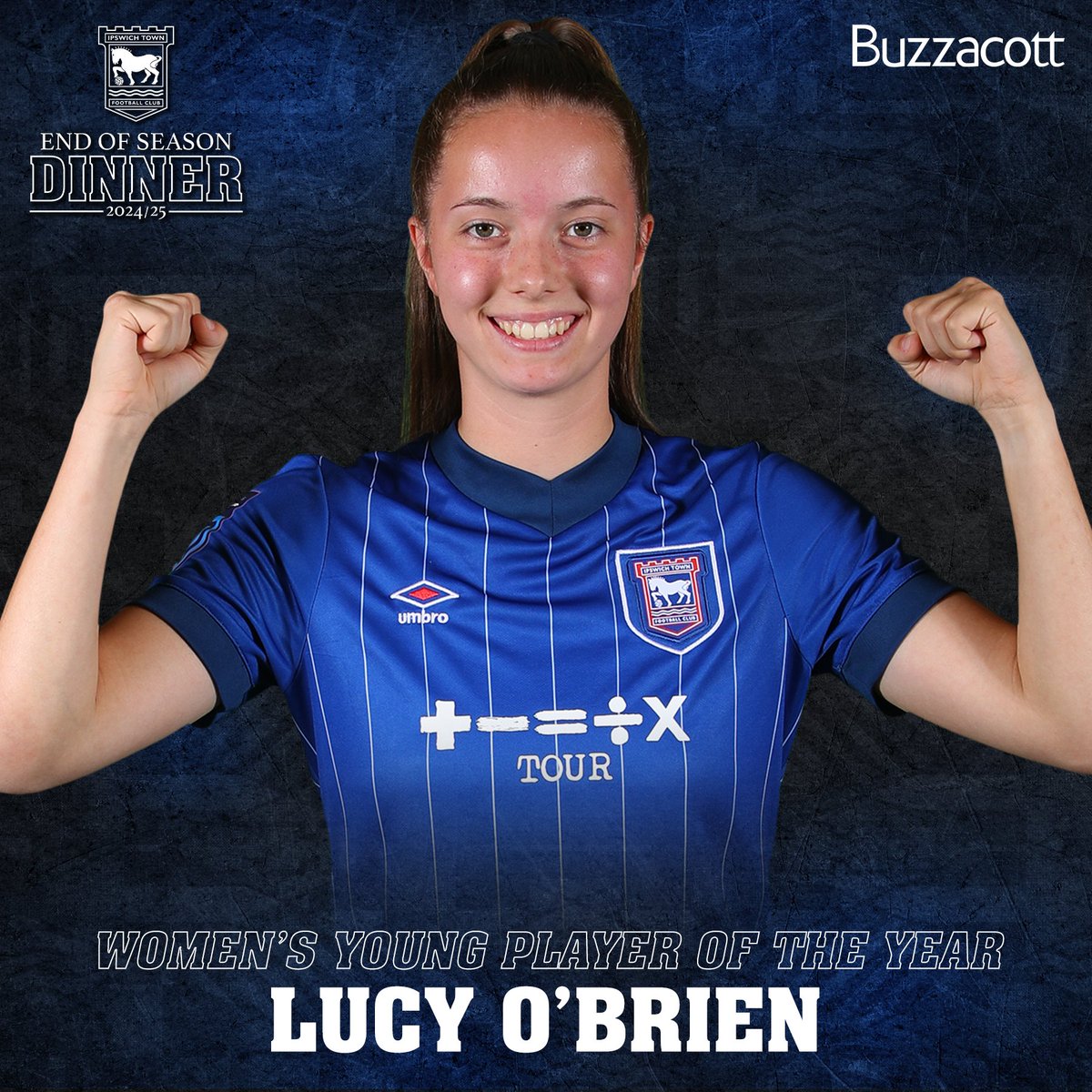 What a season from Lucy O'Brien who earns <a href="/ITFCWomen/">Ipswich Town F(C) Women</a>'s <a href="/Buzzacott/">Buzzacott</a> Young Player of the Year award! ✨