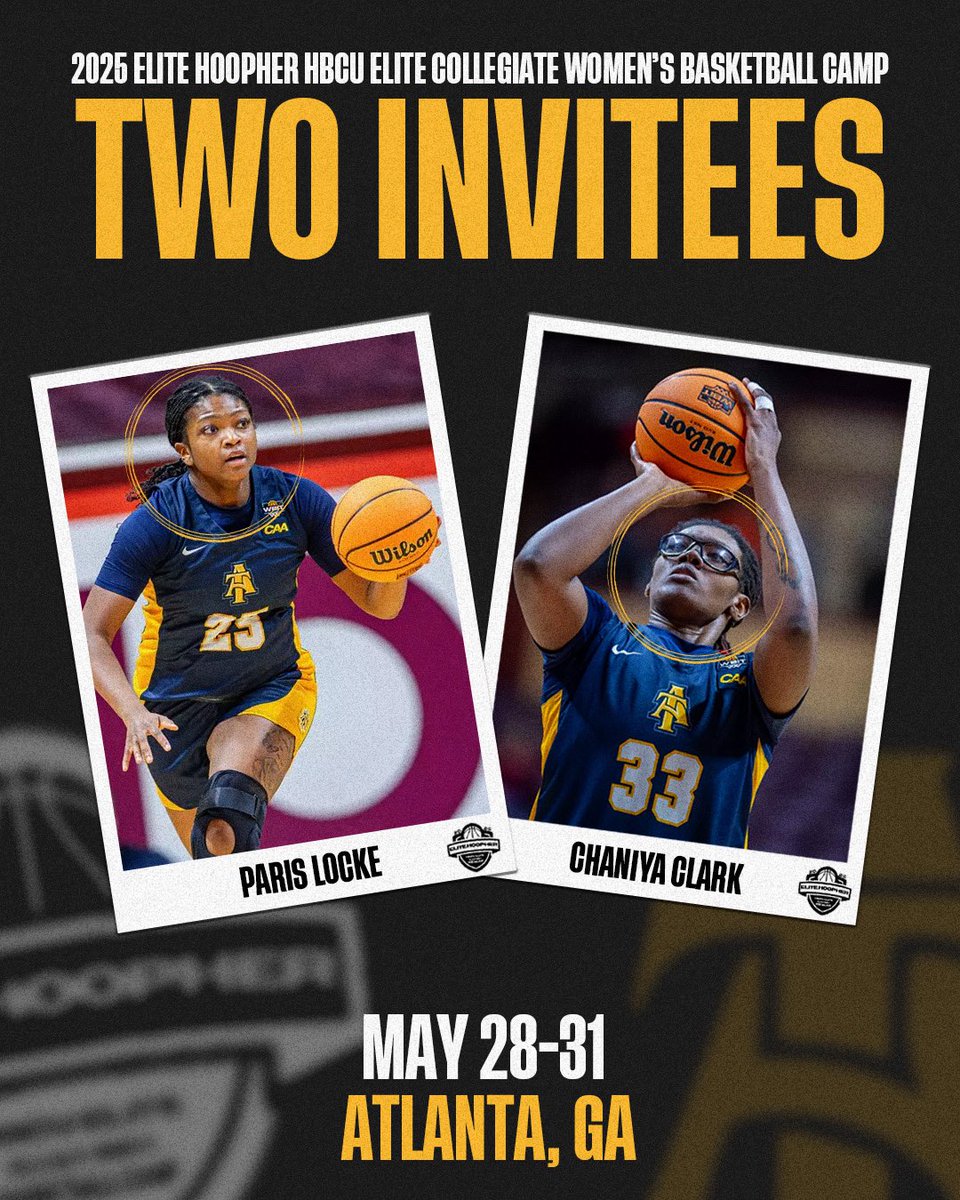 Congratulations to our very own Chaniya Clark and Paris Locke on receiving invitations to the 2025 Hoopher HBCU Elite Collegiate Women’s Basketball Camp!

#AggieWBB 💙💛 #Commit2Grit #WeAboveMe #LevelUp #BeUncommon