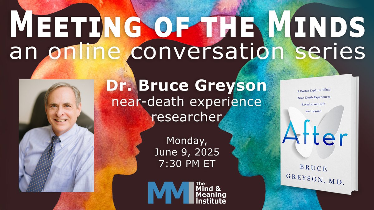 If you caught near-death experience expert Dr. Bruce Greyson's recent appearance on Oprah's podcast, you may have wished you could ask him some questions. Now you can! Join our small-group convo with Bruce June 9 and ask all you want to know about NDEs! mindmeaninginstitute.com/events/