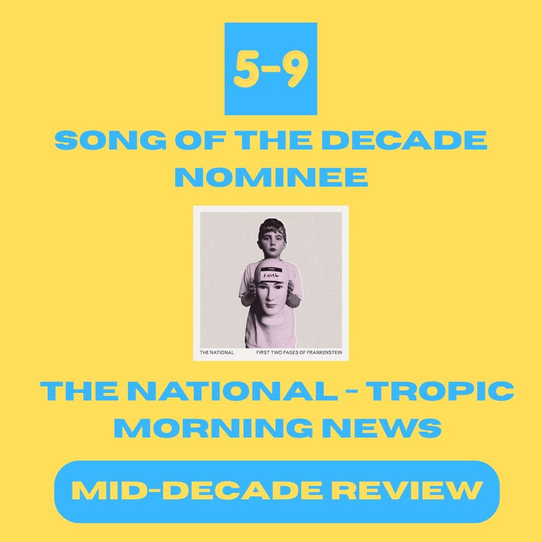 Here's a small selection of songs on our 32-strong 'song of the decade so far' shortlist. Take a look at our selections and vote for your favourite here: 5-9blog.com/post/mid-decad…

#MidDecadeReview #MusicPoll <a href="/wetlegband/">Wet Leg</a> <a href="/LankumDublin/">LANKUM</a> <a href="/fatdog_fatdog/">Fat Dog</a> <a href="/TheNational/">The National</a>