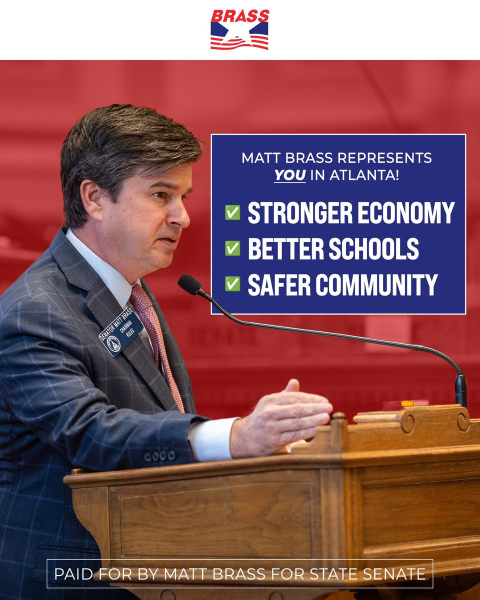When I go to Atlanta, I work towards a stronger economy to boost the middle class, better schools to educate our youth, and safer communities for families to thrive. 

#brassforga #gapol #district6 #gasenate #georgia #politics