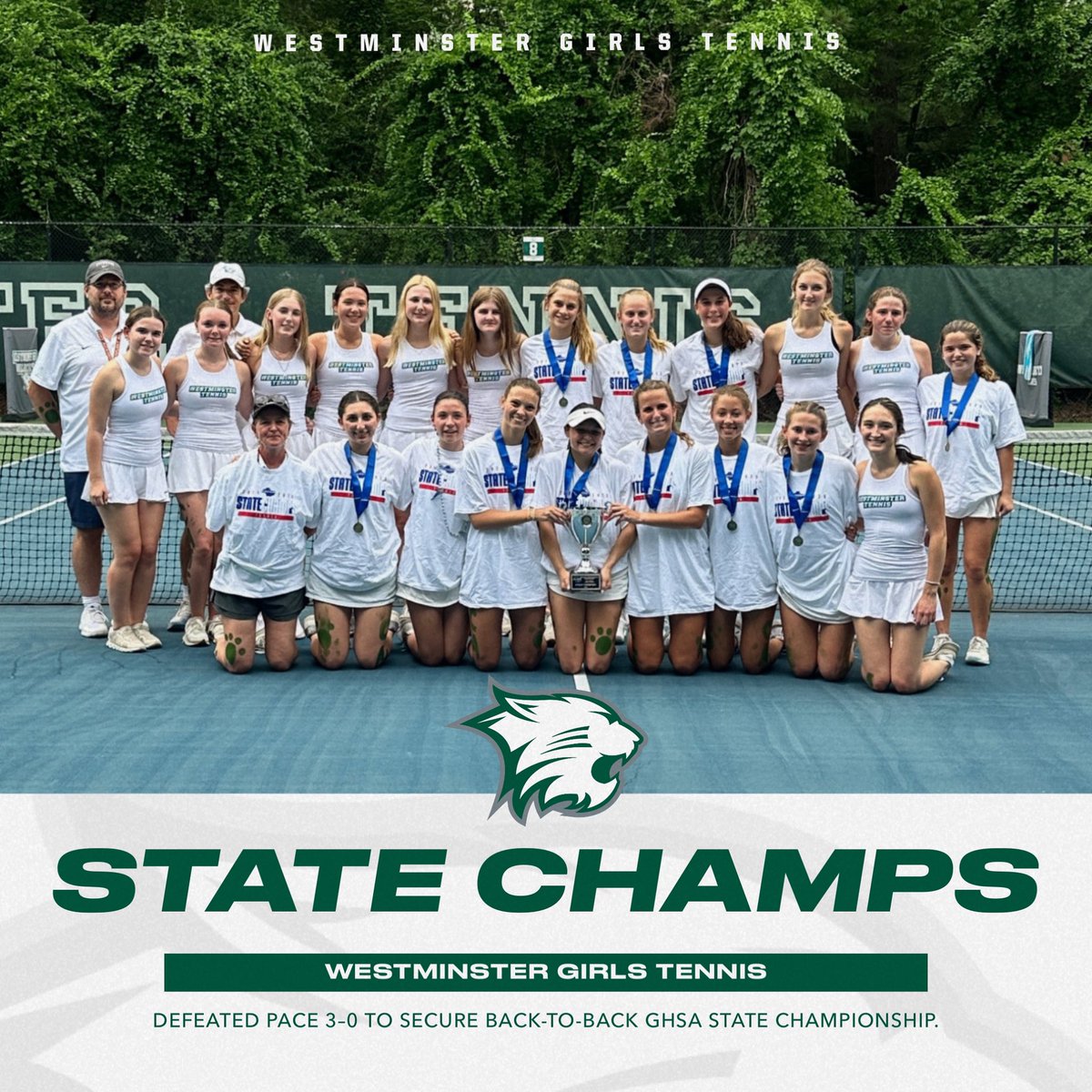 WCAT (@westminsterwcat) on Twitter photo STATE CHAMPS! 🏆🎾 Westminster Girls Tennis dominates Pace with a 3-0 sweep to claim the title! 💚🔥 #GoCats <a href="/ps_nation_/">Prep Sports Nation</a> STATE CHAMPS! 🏆🎾 Westminster Girls Tennis dominates Pace with a 3-0 sweep to claim the title! 💚🔥 #GoCats <a href="/ps_nation_/">Prep Sports Nation</a>