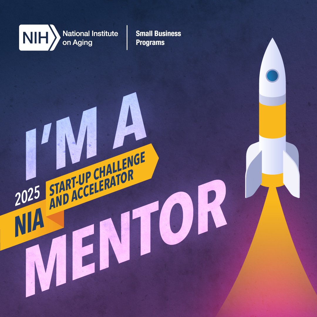 m_francis's tweet photo. I’m excited to serve as a mentor for the 2025 @NIHAging Start-Up Challenge! I look forward to supporting emerging innovators who are tackling aging-related challenges. 🚀 https://t.co/j5PpHtUzlC
#NIAStartUpChallenge #AgingInnovation #HealthyAging https://t.co/kf4zBbchOw