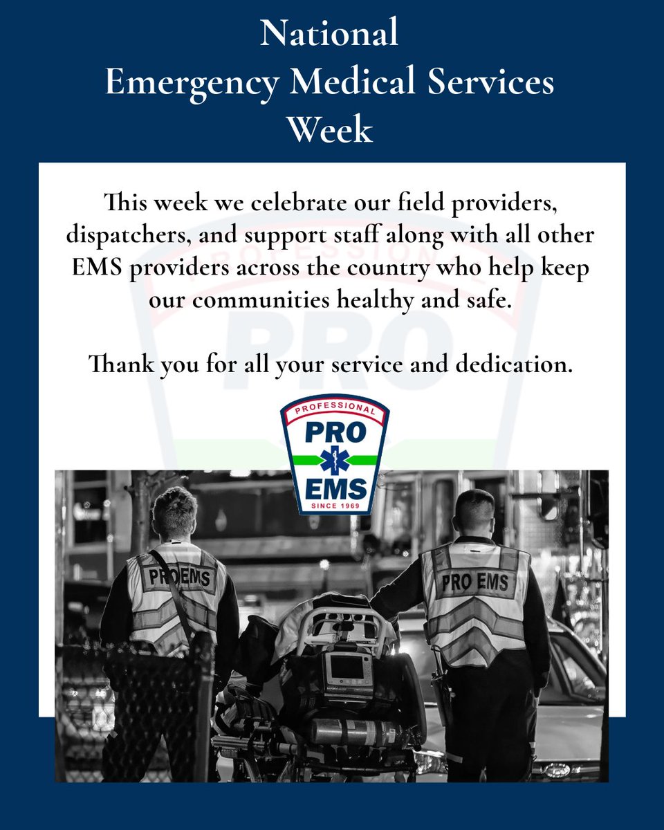ProEMSCambridge's tweet photo. Thank you to all our field providers, dispatchers, and support staff, along with all other EMS providers across the country, for all your service and dedication.
Photography by Bob Paige
#PROEMS #EMSweek https://t.co/Iu1sKe6GoF