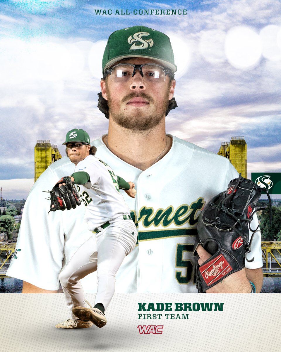 Sac State Baseball (@sacstbaseball) on Twitter photo πΎπππππΌππ ππΌπΏπ π½ππππ!
Sophomore named to the All-<a href="/WACsports/">The Western Athletic Conference</a> first team
βΎοΈ Ranks t3rd in NCAA in saves (13)
βΎοΈ 48 K's in 42 IP & .208 avg against
βΎοΈ <a href="/NCBWA/">NCBWA</a> preseason All-American, midseason "Stopper of the Year" List, Dick Howser Trophy semifinalist
#StingersUp πΎπππππΌππ ππΌπΏπ π½ππππ!
Sophomore named to the All-<a href="/WACsports/">The Western Athletic Conference</a> first team
βΎοΈ Ranks t3rd in NCAA in saves (13)
βΎοΈ 48 K's in 42 IP & .208 avg against
βΎοΈ <a href="/NCBWA/">NCBWA</a> preseason All-American, midseason "Stopper of the Year" List, Dick Howser Trophy semifinalist
#StingersUp