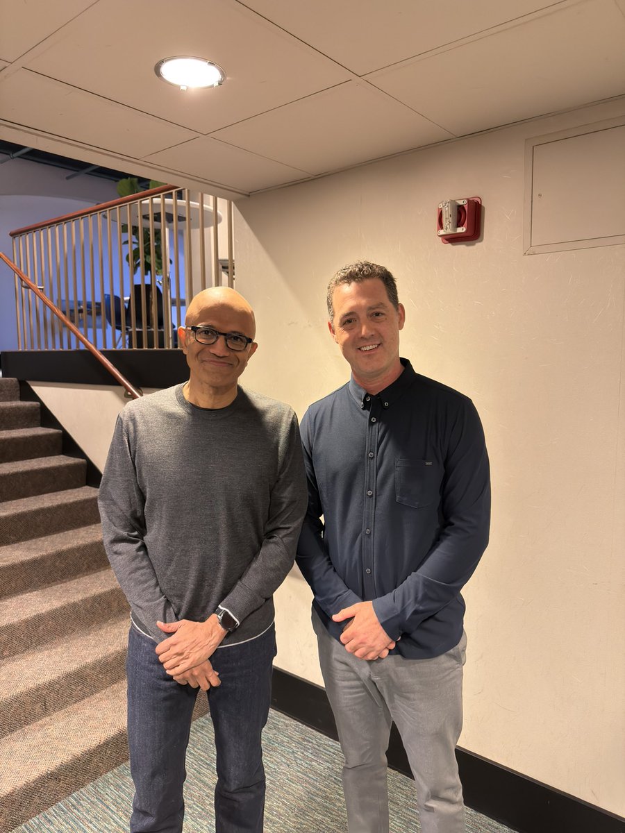 Life achievement unlocked. Thanks for chatting with me <a href="/satyanadella/">Satya Nadella</a> !