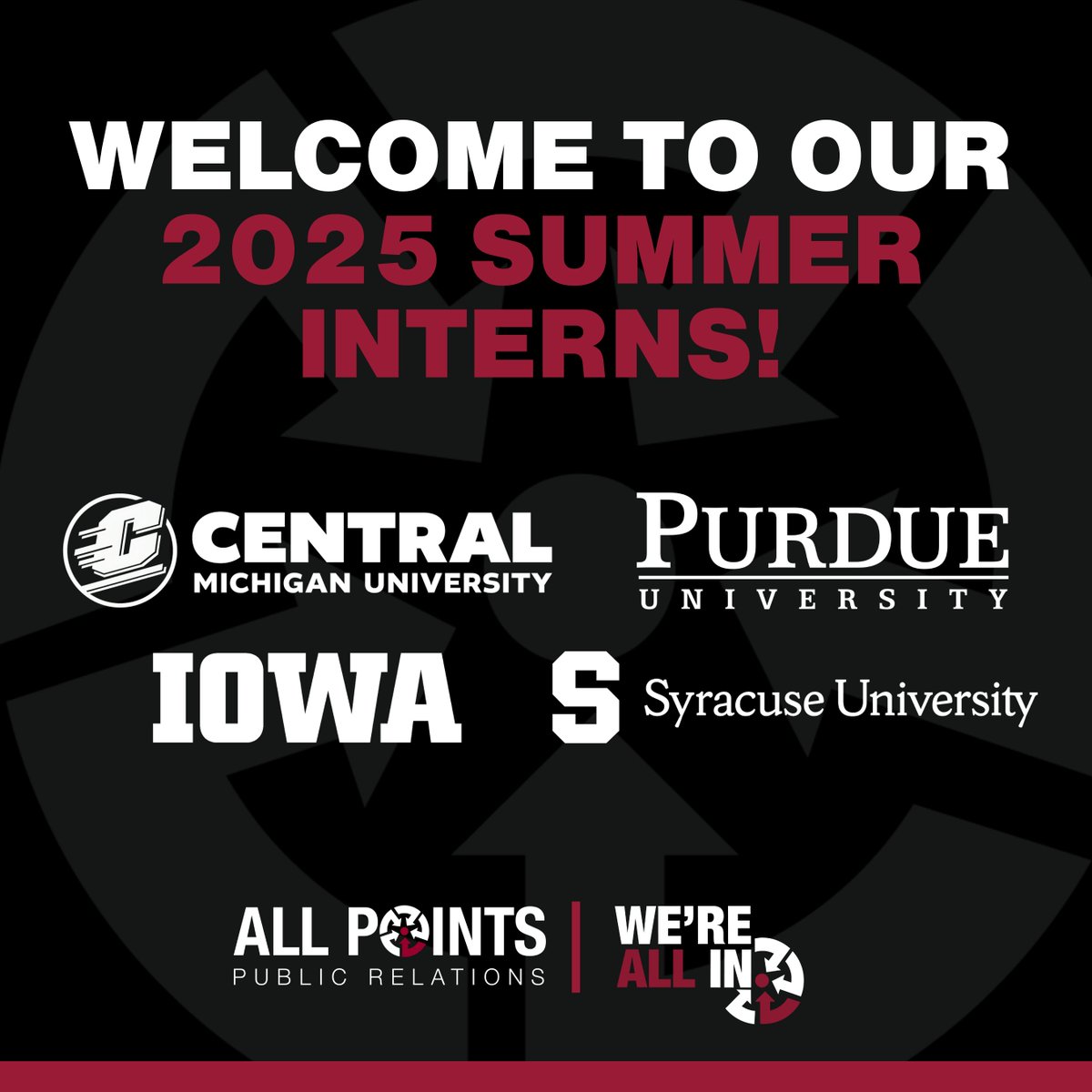 Big welcome to our Summer 2025 intern class! They’re bringing grit, energy, and fresh ideas — ready to learn and make an impact here at APPR. We’re so excited to have you All In this summer!