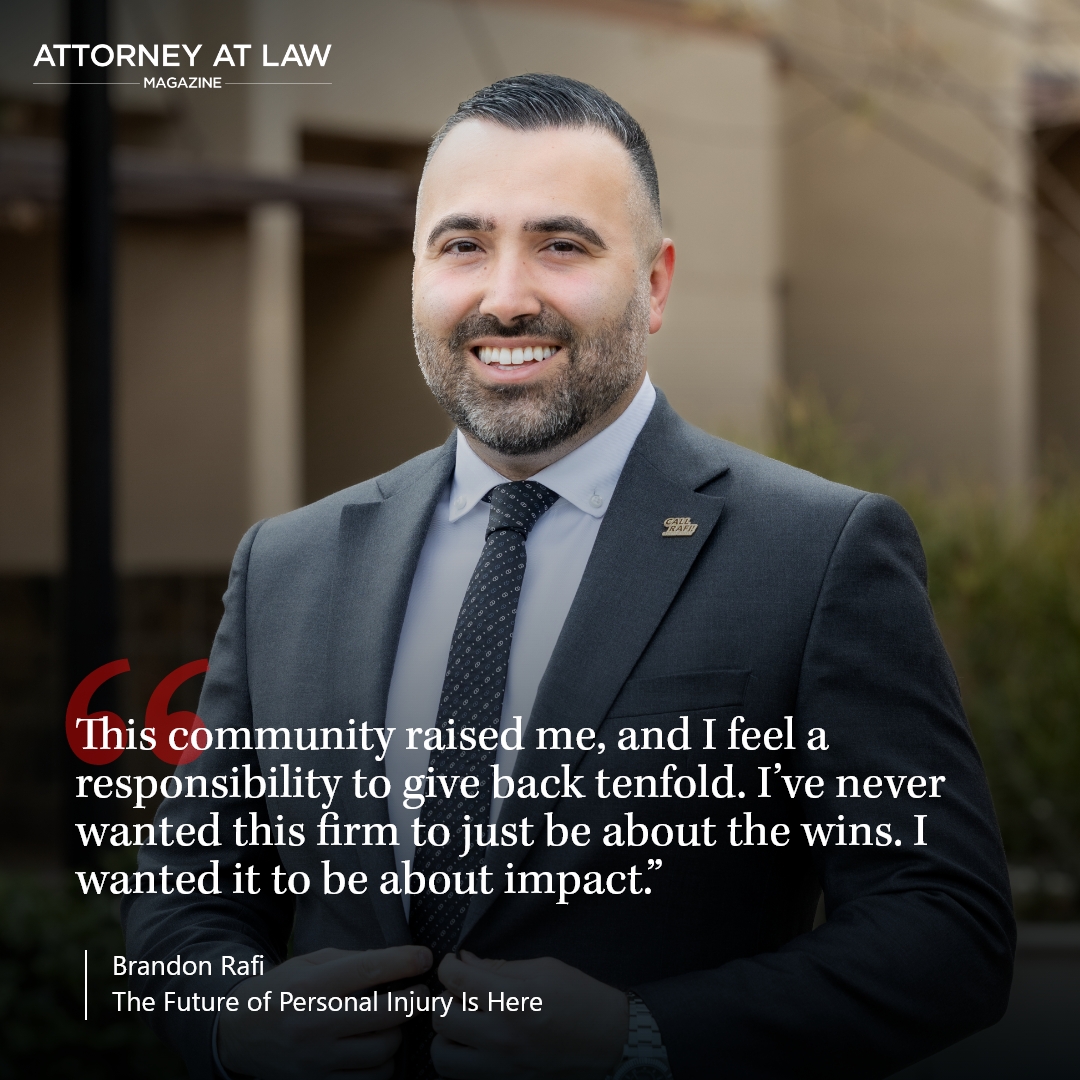 Brandon Rafi has built a firm that has not only impacted the tens of thousands of clients they've represented, but left an indelible mark on the local community through its philanthropic arm, Rafi’s Hope. attorneyatlawmagazine.com/stories/law-fi…

#rafilawgroup #personalinjury