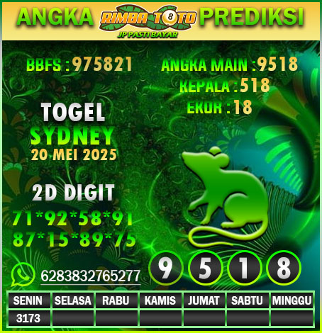 PREDIKSI SYDNEY 20 MEI 2025
LINK DAFTAR >> rebrand.ly/riimbaviip
RIMBATOTO Merupakan Situs Slot Togel,slot &amp; Casino Online Terpercaya Dan Terbaik Di Indonesia!!
HADIAH TERBESAR
4d : 10.000.000
3d : 1.000.000
2D : 100.000
#rimbatoto #prediksitogel #prediksisydney #prediksisidney