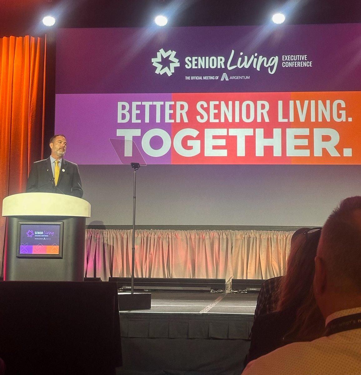 James Balda, the CEO of Argentum, and Judd Harper, CEO of The Arbor Company and Chairman of the Argentum Board, took the stage for the state of the #seniorlivingindustry.

See the full agenda for #SLEC at hubs.ly/Q03ndslD0