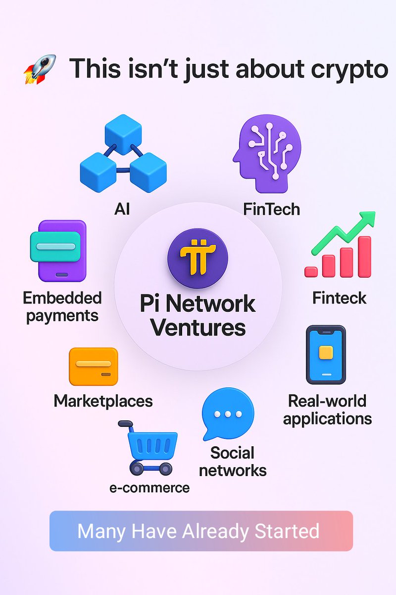 pinetworktr314's tweet photo. "Bu sadece kripto değil, bir dijital devrim!"

#Pi Network Ventures, yalnızca kripto para ile sınırlı kalmıyor; çok daha büyük bir vizyonu hayata geçiriyor. İşte inşa edilen dev dijital ekosistemin temel taşları:

AI (Yapay Zeka): Akıllı çözümlerle verimliliği artıran uygulamalar.

FinTech: Geleneksel finansı dönüştüren, sınırları ortadan kaldıran yenilikçi çözümler.

Embedded Payments: Uygulamalara gömülü, hızlı ve kolay ödeme sistemleri.

Pazaryerleri & e-Ticaret: Gerçek ürün ve hizmetlerin Pi ile alışverişe açıldığı platformlar.

Sosyal Ağlar: Topluluğu merkezine alan, verinin gücünü kullanıcıya geri veren platformlar.

Gerçek Dünya Uygulamaları: Pi ile ödeme, işlem ve etkileşimi mümkün kılan somut çözümler.

Birçok proje başladı bile!
Bugün sadece bir topluluk değil, yarının dijital ekonomisi doğuyor.
Pi, teknolojiyi insanlara yaklaştırıyor.

#PiNetwork #Blockchain #FinTech #AI #ECommerce #Web3 #DijitalDönüşüm

@PiCoreTeam
@nkokkalis