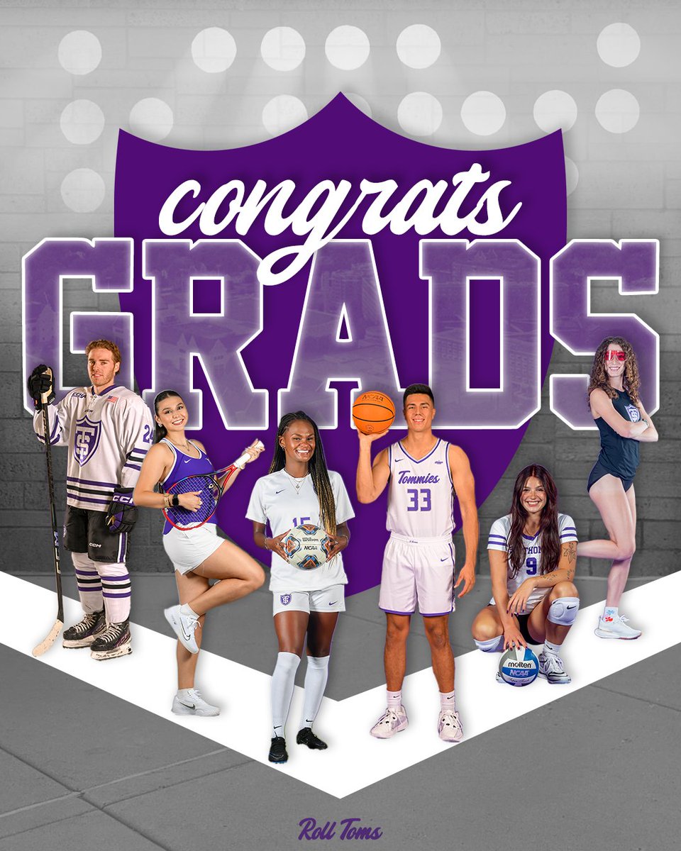 St. Thomas Athletics (@tommieathletics) on Twitter photo HUGE congratulations to those walking across the stage this weekend, especially our amazing student-athletes that have earned this day each and every moment they've represented <a href="/UofStThomasMN/">University of St. Thomas</a>.
You've left a Proud Past in St. Paul and you've get a Bright Future ahead!
#RollToms HUGE congratulations to those walking across the stage this weekend, especially our amazing student-athletes that have earned this day each and every moment they've represented <a href="/UofStThomasMN/">University of St. Thomas</a>.
You've left a Proud Past in St. Paul and you've get a Bright Future ahead!
#RollToms
