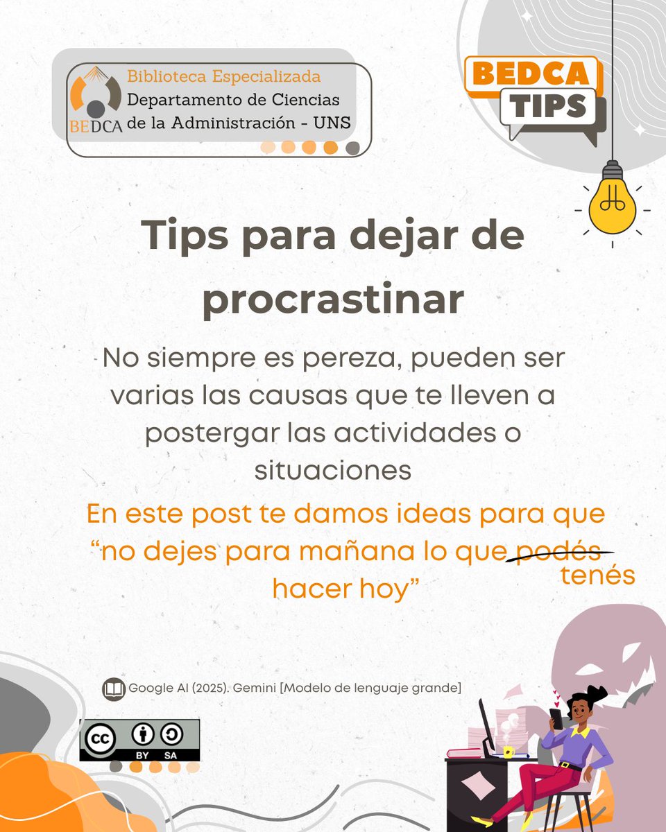 Bibliotecadca's tweet photo. Encontrá la publicación completa en nuestro Instagram
#BEDCAtips #UNS #BAHIABLANCA #estudiantes
#universidad https://t.co/Iy9rpoQc3R