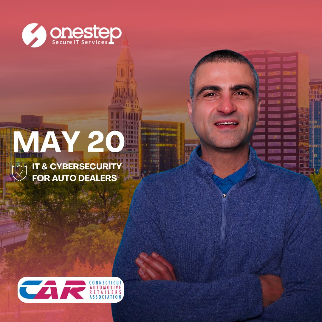 onestepsecureit's tweet image. 🚗💻 Heading to the Connecticut Dealer Symposium on May 20th? 
Let’s talk tech, security, and how to future-proof your dealership. See you in Bristol! hubs.ly/Q03mSrVM0

#AutoIndustry #Cybersecurity #DealershipTech #ConnecticutDealerSymposium #OneStepSecureIT