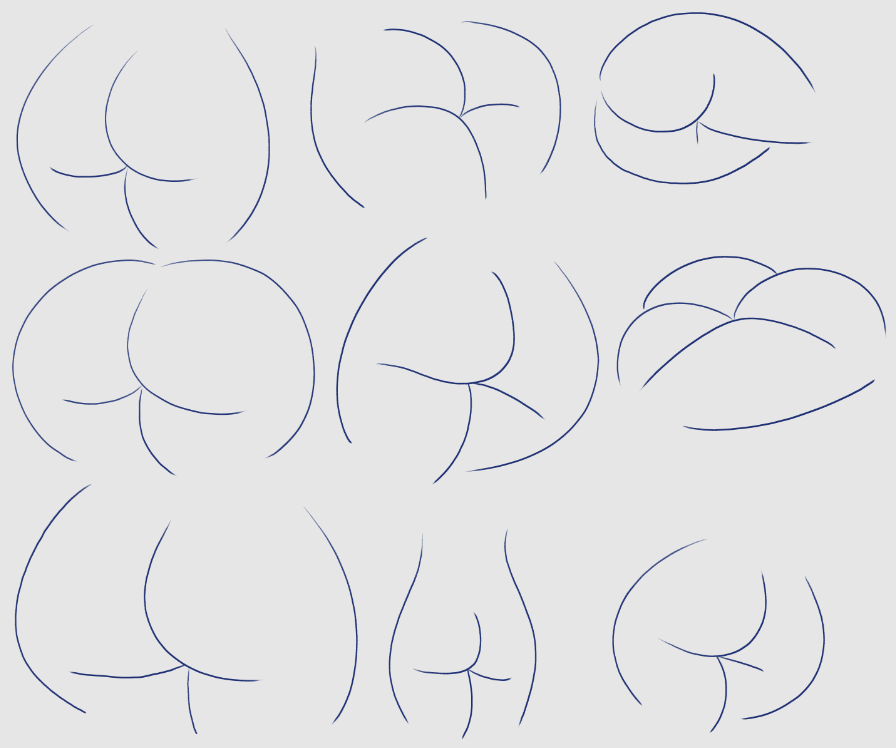 Did you know you only need 5 lines to draw a butt?
Try it out yourself!