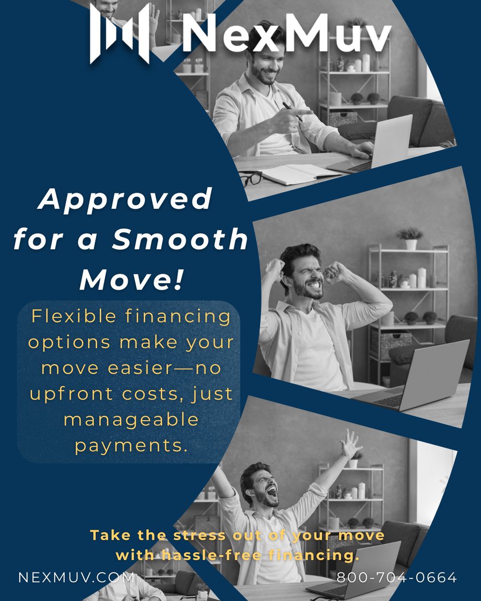 nexmuvofficial's tweet image. In 2025, 27% of moving companies offer consumer financing to help manage upfront costs.
 Flexible plans for packing &amp;amp; insurance make moving more affordable, especially in today’s market.
  NexMuv offers financing! 🚚✨

#ConsumerFinancing #NexMuv
