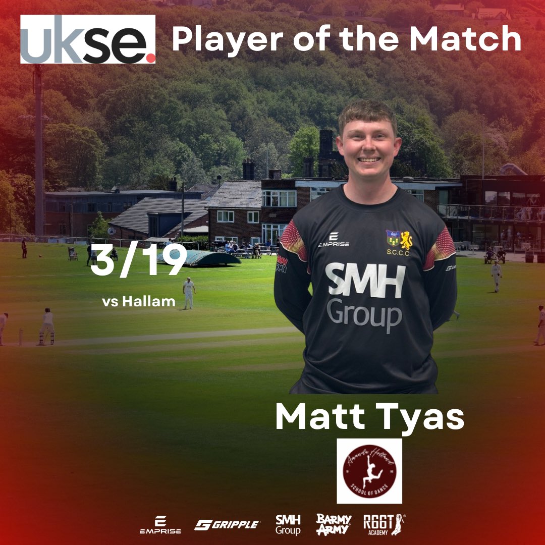 SheffieldColCC's tweet photo. UKSE Player of the Match
Another excellent weekend for the 1st team with 3 wins out of 3.
Here’s the standout performers from the weekend and this week’s UKSE Player of the Matches.
#UKSE #Cricket #PlayerOfTheMatch #ClubCricket #CricketSeason #ManOfTheMatch https://t.co/u9zop6o3RO