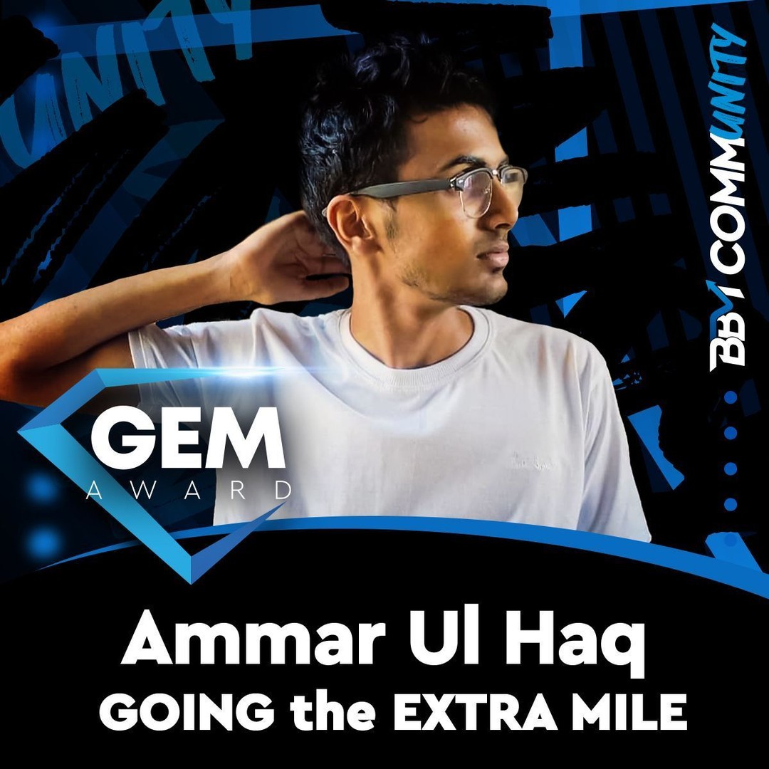 BBMarketing_'s tweet photo. 💎 GEM Award Alert!

This month’s GEM Award goes to Ammar!

We’re still trying to figure out when he sleeps. Always ahead of the game, always bringing his best. https://t.co/nVyuTsAd4E