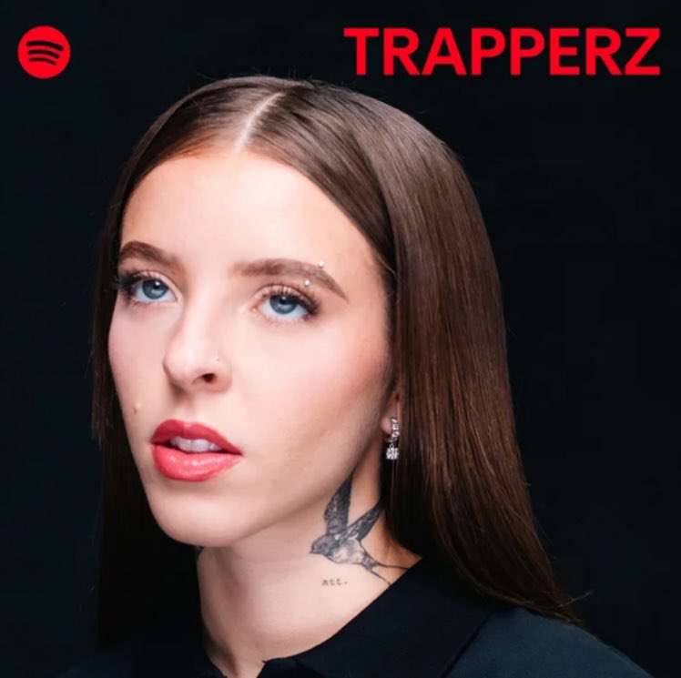 babymikoar's tweet photo. “WASSUP” de @itsyoungmiko se posiciona #1 (NEW) dentro de la playlist “TRAPPERZ”, una de las listas de trap latino más importantes de Spotify con más de 1M de seguidores. Además, la artista es portada de dicha lista. https://t.co/ZllUC5hoJ8