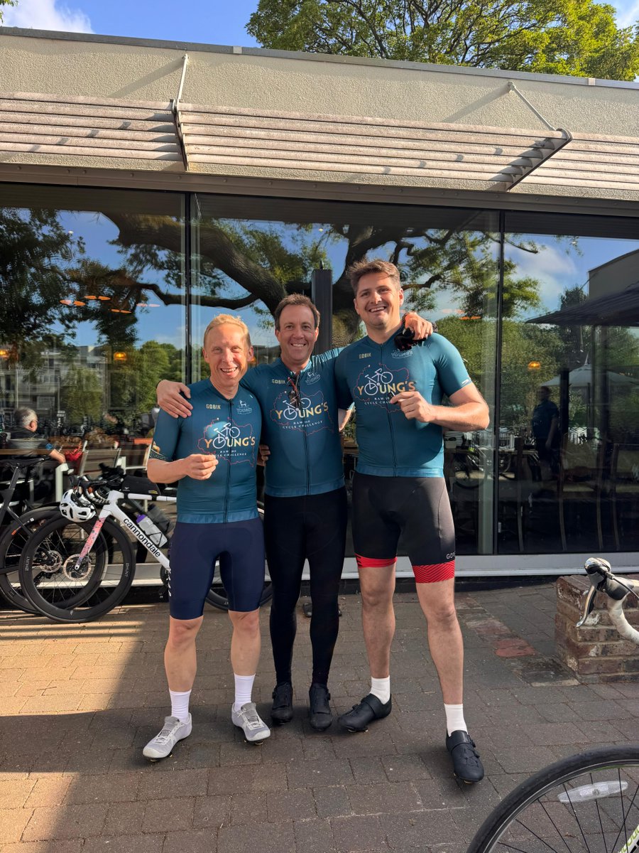 YoungsPubs's tweet photo. Our Ram Riders smashed their 100-mile challenge, and thanks to all of YOU, we raised an incredible £14,000 for @spooncharity 🙌

Huge shoutout to our riders, everyone who donated, and to our amazing pub pit stops.

@luckysaintbeer, those ice-cold beers along the way hit the spot. https://t.co/x7wOiM8YmB