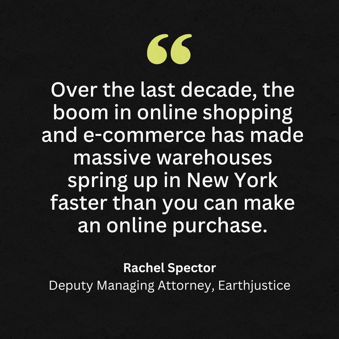 electrify_ny's tweet image. Mega warehouses aren’t just a problem in New York City — they’re a problem for the entire state, which is why we need statewide solutions. Rachel Spector @earthjustice.org shares why the #CleanDeliveriesAct could tackle this growing crisis.
earthjustice.org/experts/rachel…