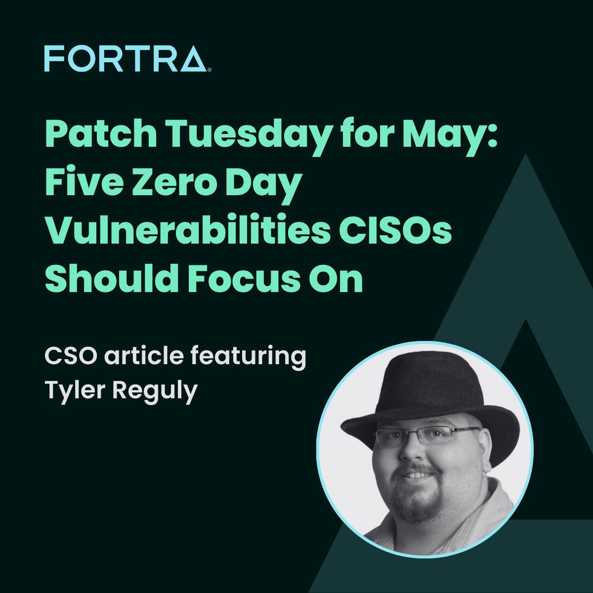 fortraofficial's tweet image. &quot;Let’s draw attention to places where people can act.&quot; 
Tyler Reguly of Fortra weighs in on where CISOs should focus during May&apos;s Patch Tuesday. 

Read his full take via @CSOonline: hubs.la/Q03n7n4N0

#PatchTuesday #infosec #vulnerabilities