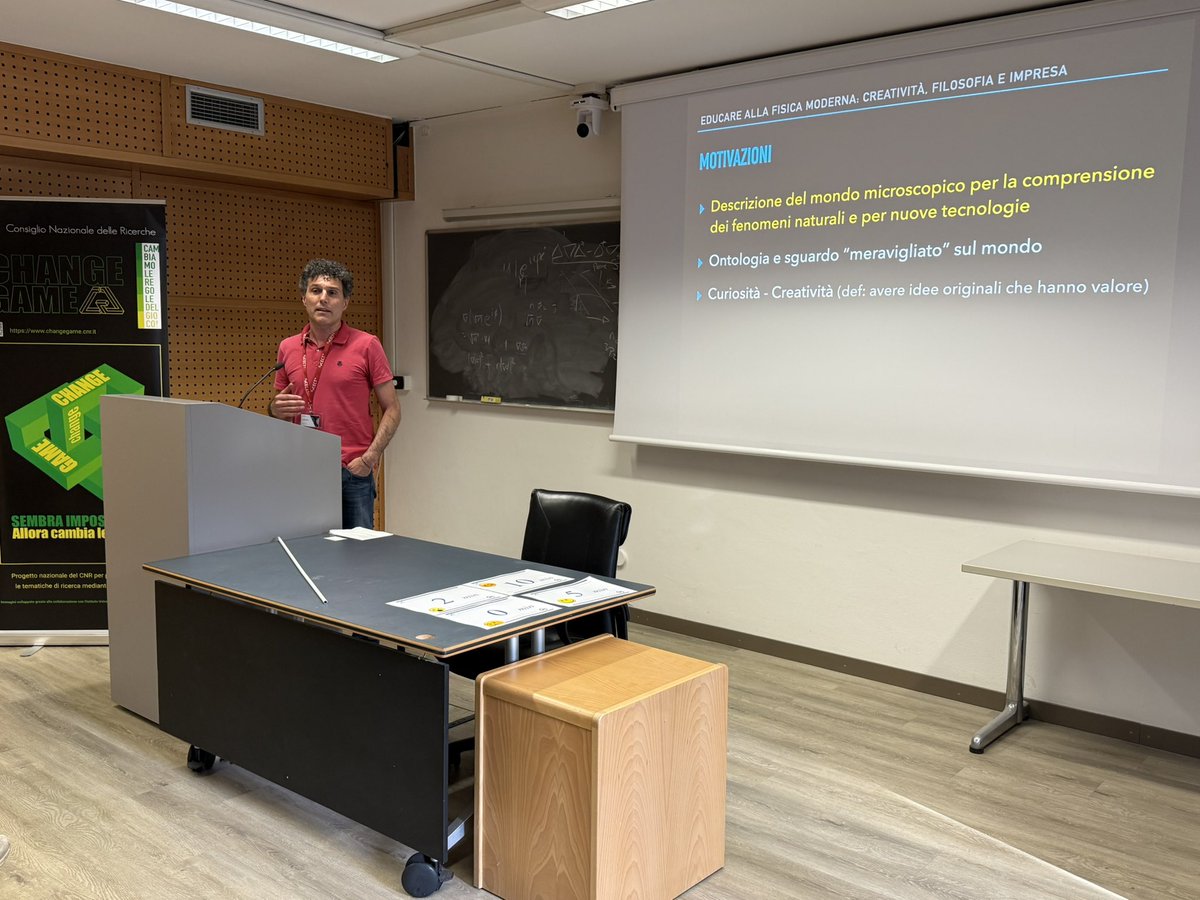 CNR_Changegame's tweet photo. La prima giornata del meeting #changegame chiude con i talk dei padroni di casa: @CNR_INO (Trento) con Alessio Recati e Chiara Menotti che ci da appuntamento x domani con la relazione ’Valorizzazione dei risultati: Diffusione/Commercializzazione dei giochi educativi’
@CNRsocial_ https://t.co/Tl9iCSIjZ3
