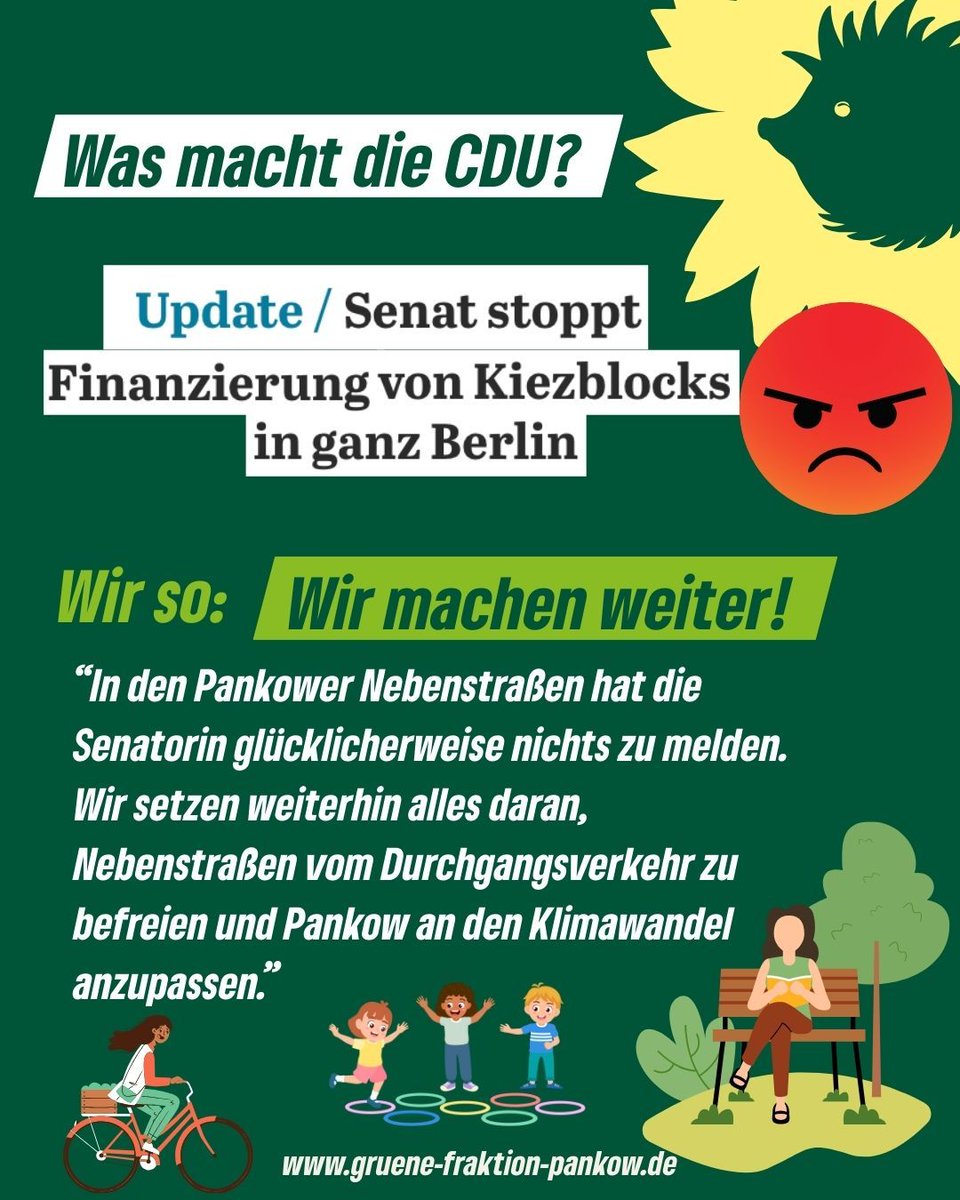 Während in Berlin Fortschritt blockiert wird, zeigen Städte wie Paris und Barcelona, wie moderne, gerechte Mobilität funktionieren kann: Mit konsequenter Verkehrsberuhigung, Stadtbegrünung🌳 und mehr Raum für Fuß- und Radverkehr. 🚲 🚶‍♀️🚸 Genau das erreichen wir mit Kiezblocks.