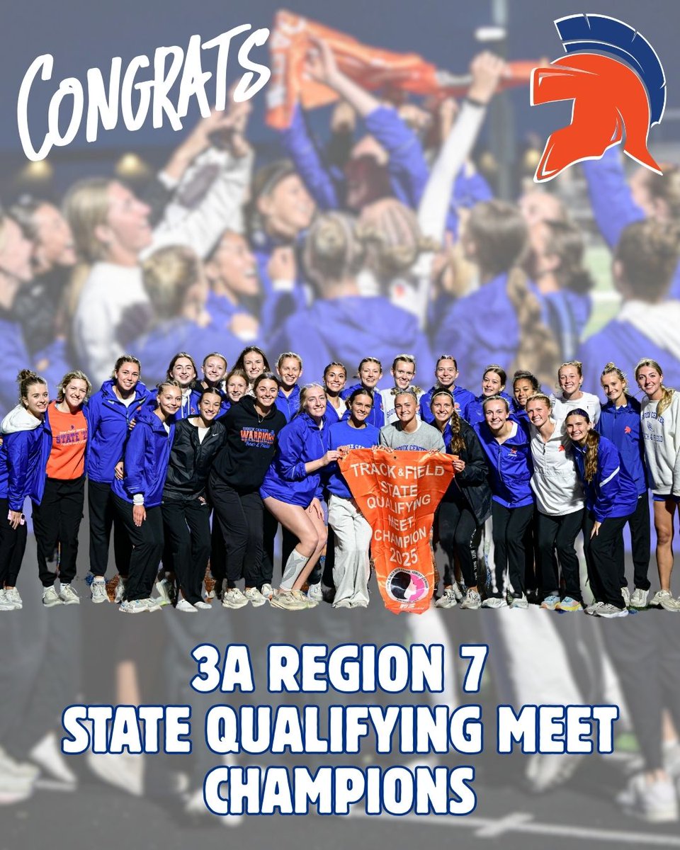 SiouxCenterHS's tweet photo. 🥇Congratulations to our Warrior Girls Track &amp; Field team for winning both the Siouxland Conference title as well as the 3A State Qualifying Meet title! Good luck to the many athletes who will be competing at State Track this week! #SCWarriorPride https://t.co/n8MYJ5YThD