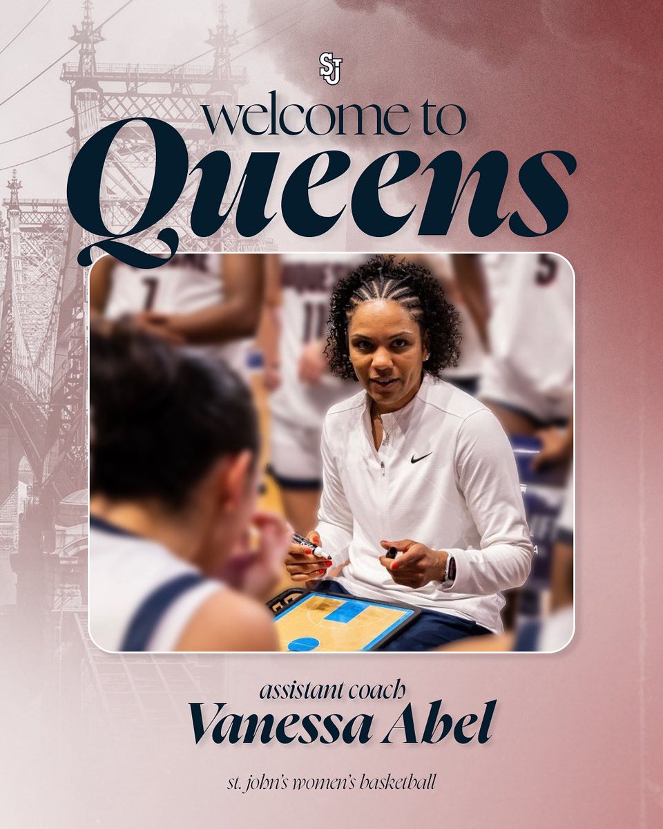 St. John's WBB (@stjohnswbb) on Twitter photo Welcome to Queens <a href="/coachv_abel/">Vanessa Abel</a> π₯³π
Vanessa joins the Red Storm after six seasons at her alma mater Duquesne, where she served as Associate Head Coach this past season.
ποΈ: bit.ly/3YSNczN
#MakeEmCare | #RedStorm Welcome to Queens <a href="/coachv_abel/">Vanessa Abel</a> π₯³π
Vanessa joins the Red Storm after six seasons at her alma mater Duquesne, where she served as Associate Head Coach this past season.
ποΈ: bit.ly/3YSNczN
#MakeEmCare | #RedStorm