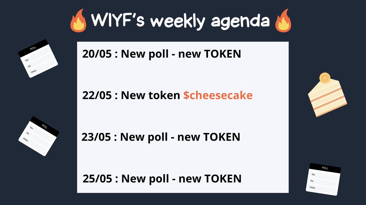 wiyf_fun's tweet photo. #WIYF's weekly agenda #3 is HERE. Check it out to know what's coming for this week 👇 #agenda #solana #memecoin #pumpfun https://t.co/jIKABTh5qU