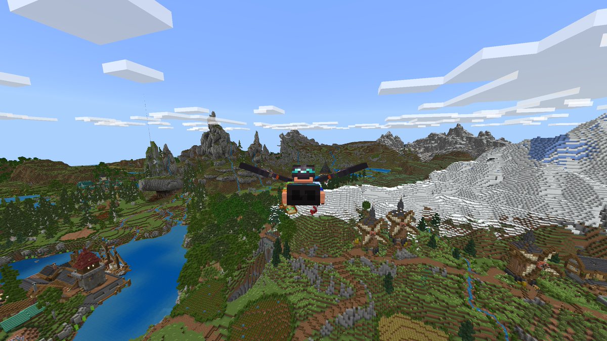 Failwhip's tweet image. bedrock render distance is pretty cool