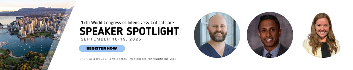 World Congress of Intensive & Critical Care 2025 (@wcicc2025) on Twitter photo Speaker Spotlight! <a href="/tomrollinsonPT/">Thomas Rollinson</a> <a href="/shanfernands/">Shannon Fernando</a> and Heather O'Grady
will be speaking at the 17th World Congress of Intensive and Critical Care!
wcicc2025.com/registration
#CCCS #WFICC #CSRT #CACCN Speaker Spotlight! <a href="/tomrollinsonPT/">Thomas Rollinson</a> <a href="/shanfernands/">Shannon Fernando</a> and Heather O'Grady
will be speaking at the 17th World Congress of Intensive and Critical Care!
wcicc2025.com/registration
#CCCS #WFICC #CSRT #CACCN