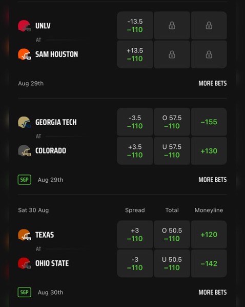 COLLEGE FOOTBALL WEEK 1 LINES ARE LIVE <a href="/DKSportsbook/">DraftKings Sportsbook</a> 

CAN'T WAIT FOR FOOTBALL