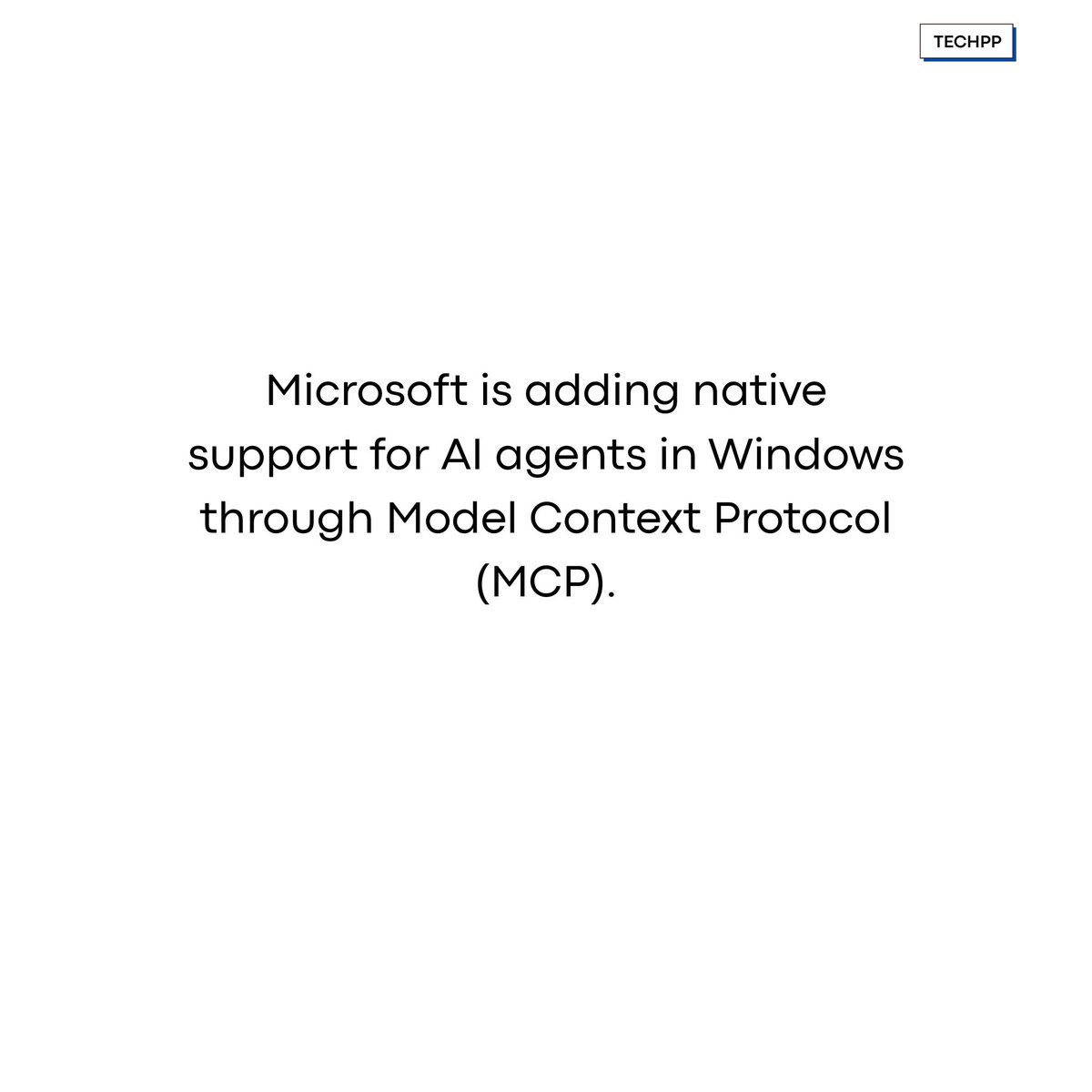 techpp's tweet image. Microsoft is adding native support for AI agents in Windows 

#MicrosoftBuild #WindowsAI #MCP #AIagents #Windows11