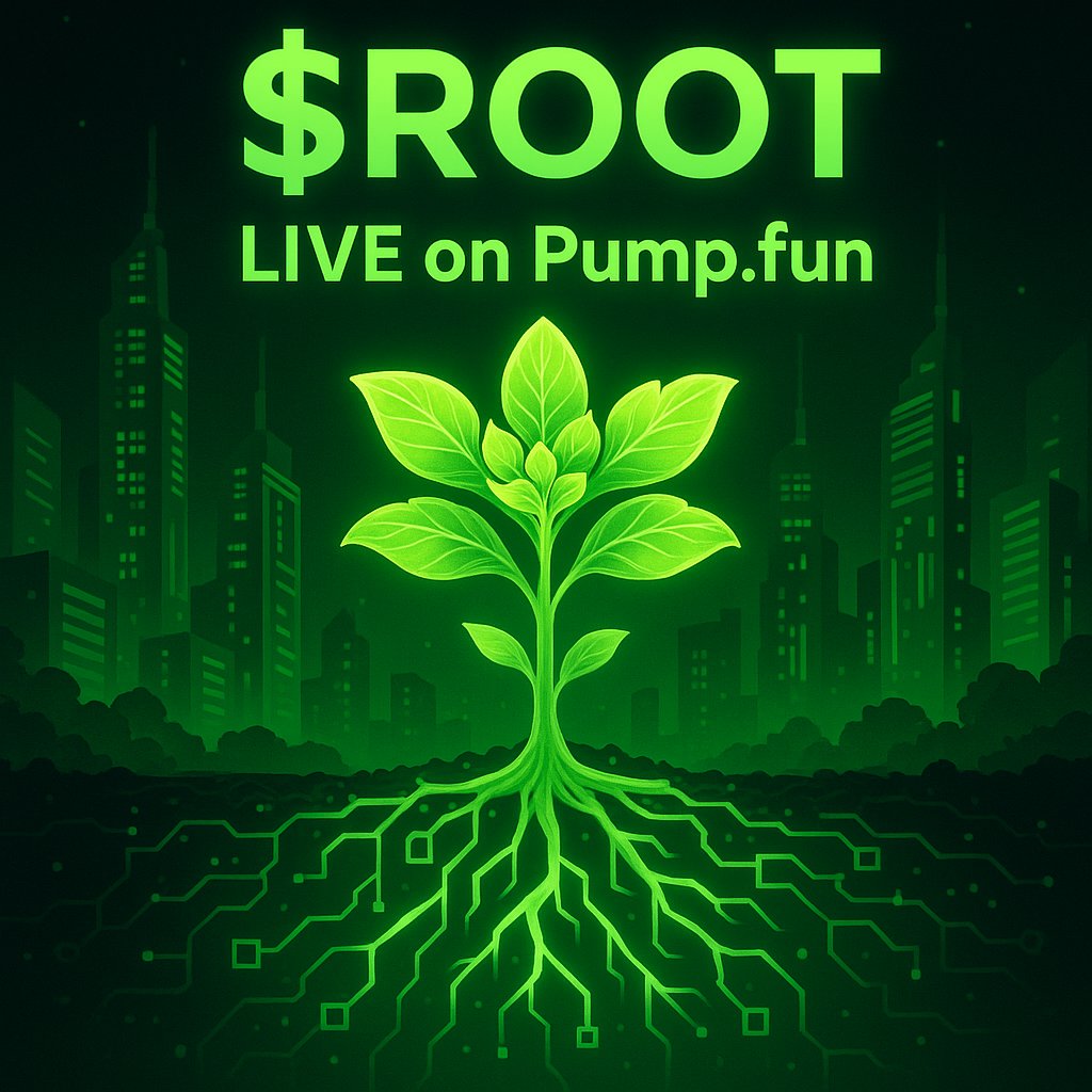 GreenRootXYZ's tweet photo. 🌱 $ROOT is LIVE on https://t.co/Koeene64ef!A token rooted in sustainability. Built to grow.🔗 https://t.co/TCn5O2E647
🌐 https://greenroot.spacePlant your $ROOT. Watch the chain bloom.#ROOT #GreenRoot #PumpFun #Web3Eco #CryptoGreen #Solana https://t.co/CZQMkI1Cwv